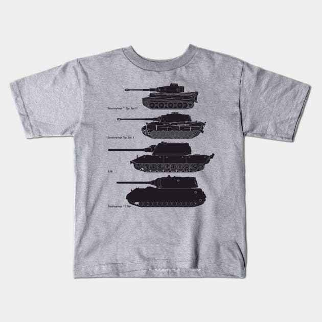 German heavy tanks Kids T-Shirt by FAawRay